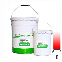 Полиуретановая антистатичная краска по бетону «PRASPAN® PU-C102 AS» красная полуматовая